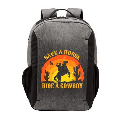 Save A Horse Ride Me A Cowboy Vector Backpack