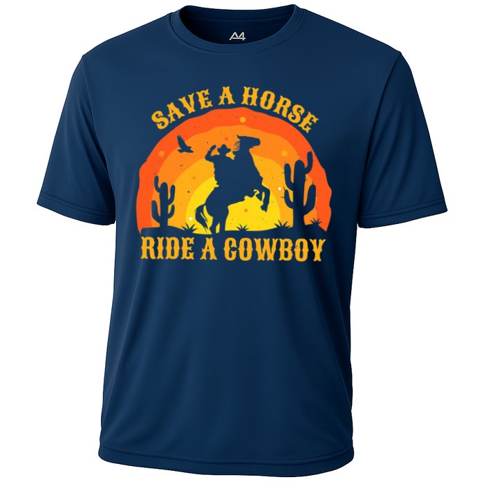 Save A Horse Ride Me A Cowboy Cooling Performance Crew T-Shirt