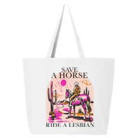 Save A Horse Ride A Lesbian Cowboy Lgbtq Western Retro 25L Jumbo Tote