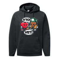 Swagazon Associate Heart Says Vto Wallet Says Vet Performance Fleece Hoodie