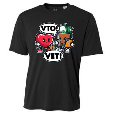 Swagazon Associate Heart Says Vto Wallet Says Vet Cooling Performance Crew T-Shirt