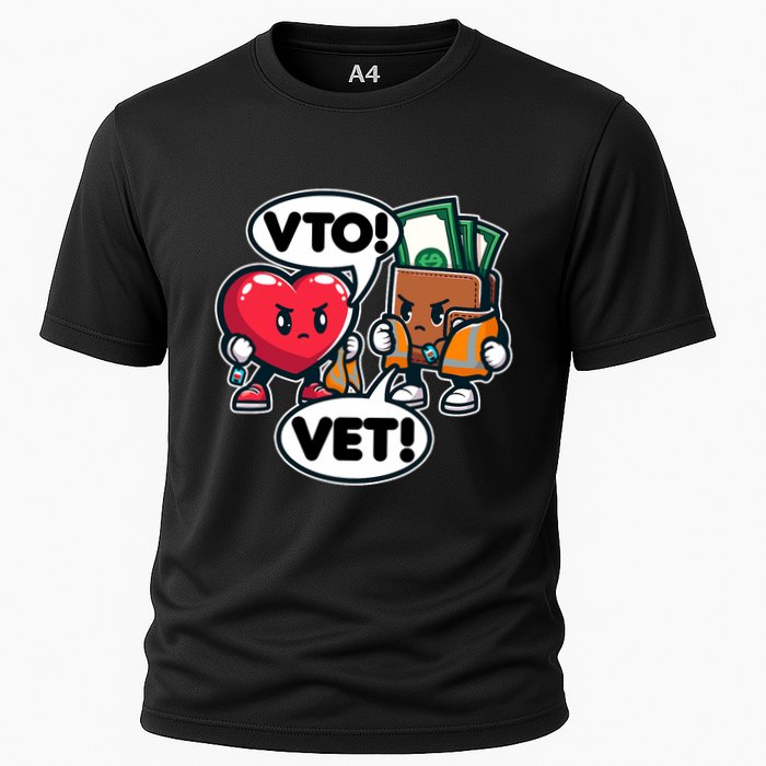 Swagazon Associate Heart Says Vto Wallet Says Vet Cooling Performance Crew T-Shirt