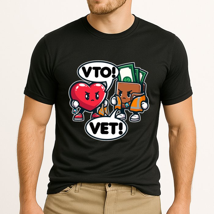 Swagazon Associate Heart Says Vto Wallet Says Vet Cooling Performance Crew T-Shirt