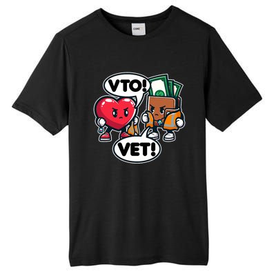 Swagazon Associate Heart Says Vto Wallet Says Vet Tall Fusion ChromaSoft Performance T-Shirt