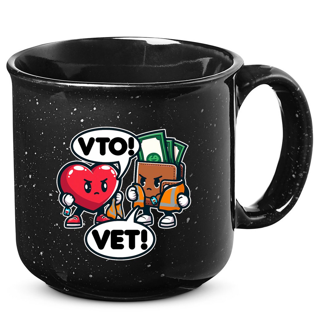 Swagazon Associate Heart Says Vto Wallet Says Vet 15oz Campfire Ceramic Mug