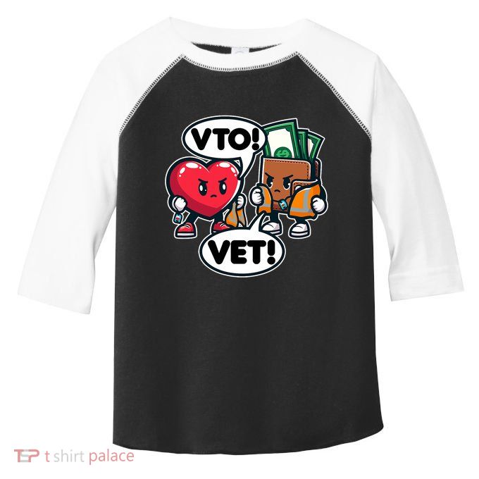 Swagazon Associate Heart Says Vto Wallet Says Vet Toddler Fine Jersey T-Shirt