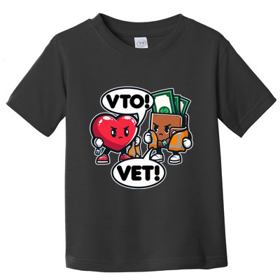 Swagazon Associate Heart Says Vto Wallet Says Vet Toddler T-Shirt
