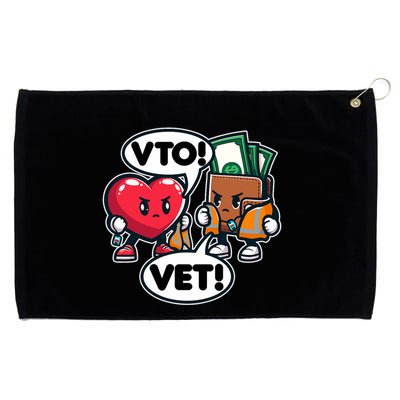 Swagazon Associate Heart Says Vto Wallet Says Vet Grommeted Golf Towel