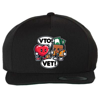 Swagazon Associate Heart Says Vto Wallet Says Vet Wool Snapback Cap