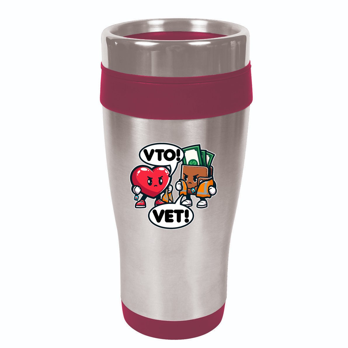 Swagazon Associate Heart Says Vto Wallet Says Vet 16oz Travel Tumbler