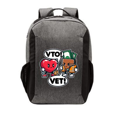 Swagazon Associate Heart Says Vto Wallet Says Vet Vector Backpack