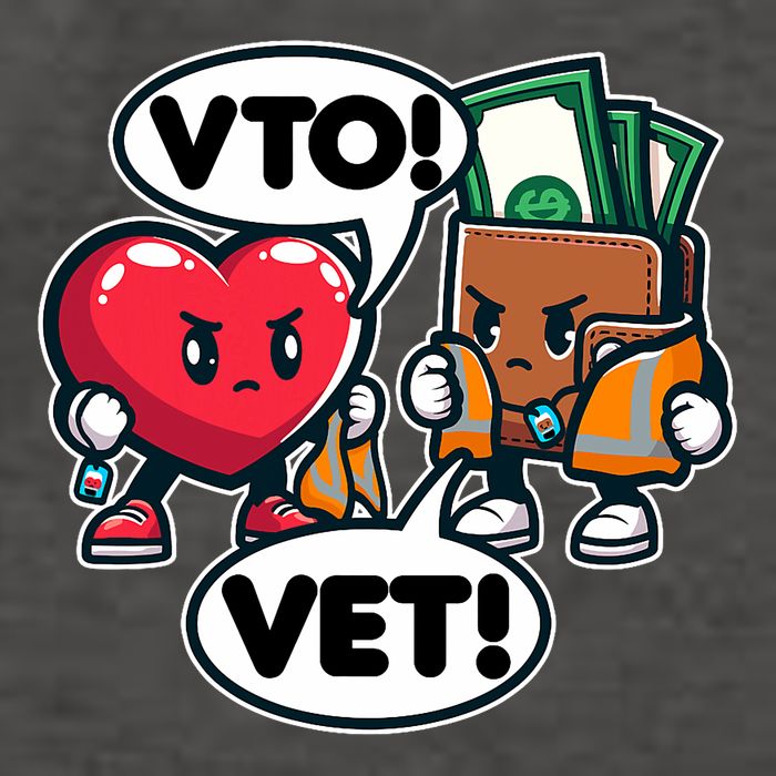 Swagazon Associate Heart Says Vto Wallet Says Vet Vector Backpack