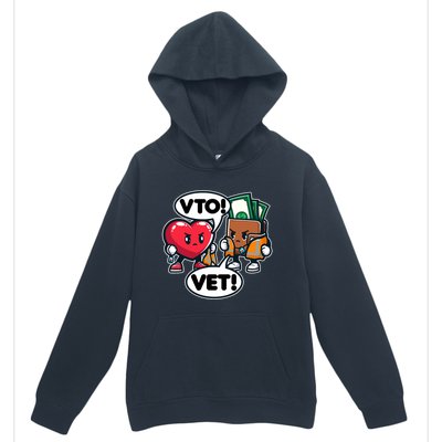 Swagazon Associate Heart Says Vto Wallet Says Vet Urban Pullover Hoodie