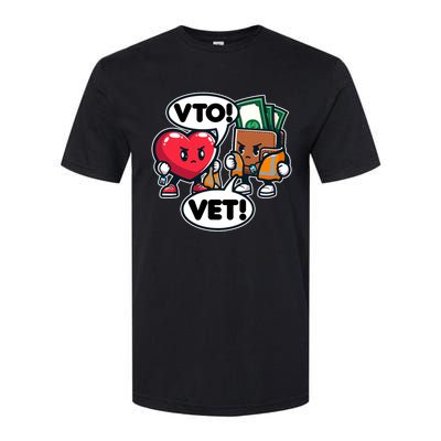 Swagazon Associate Heart Says Vto Wallet Says Vet Softstyle CVC T-Shirt