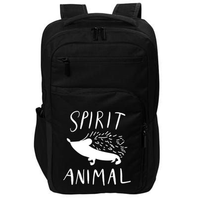 Spirit Animal Hedgehog Gift Funny Gift Impact Tech Backpack