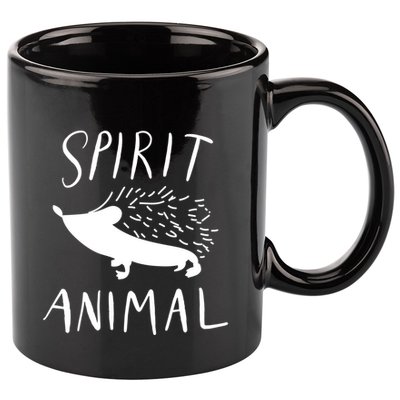Spirit Animal Hedgehog Gift Funny Gift 11oz C Handle Ceramic Mug