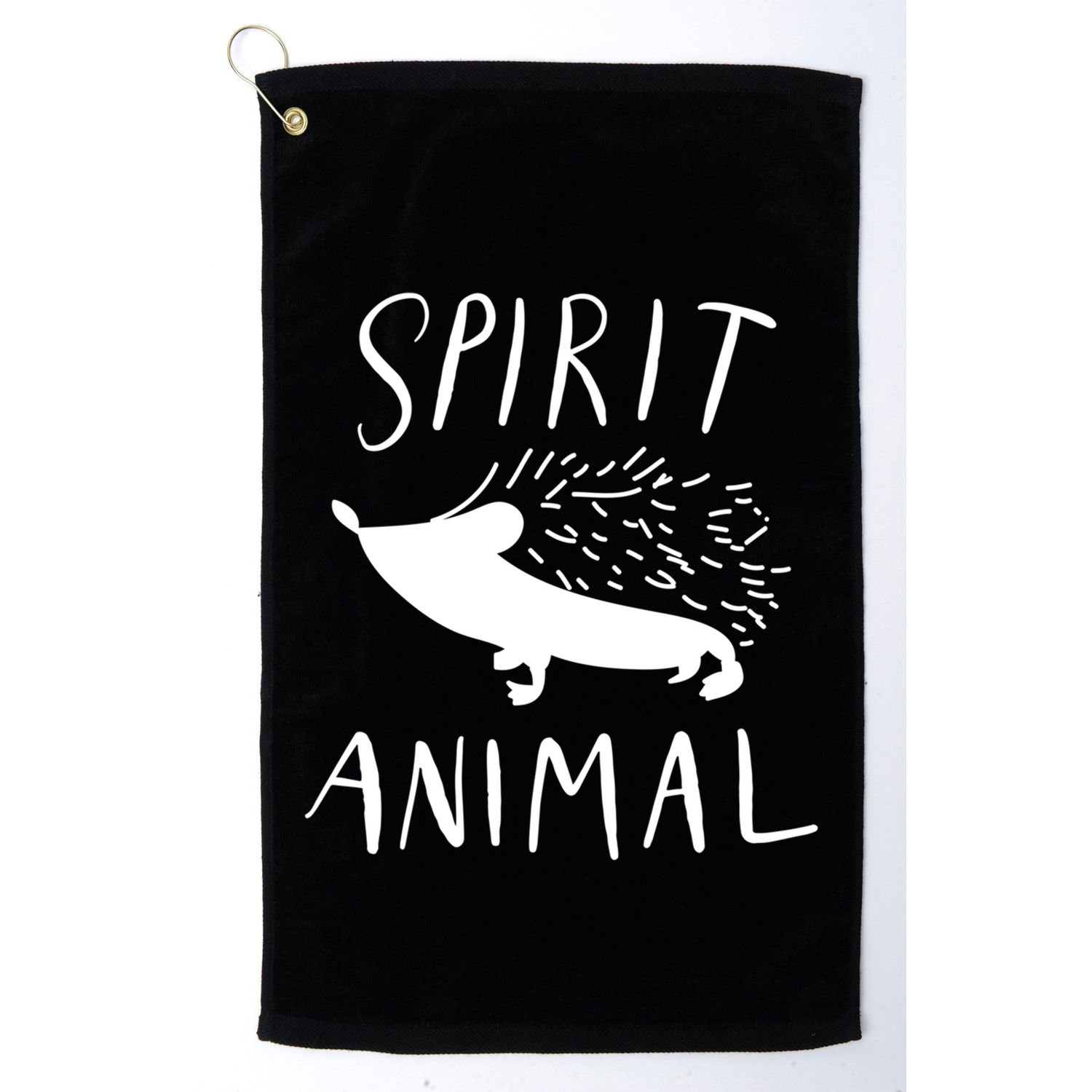 Spirit Animal Hedgehog Gift Funny Gift Golf Towel