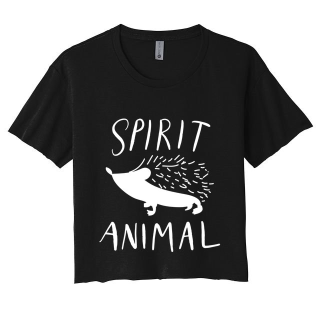 Spirit Animal Hedgehog Gift Funny Gift Crop Top