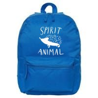 Spirit Animal Hedgehog Gift Funny Gift 16 in Basic Backpack