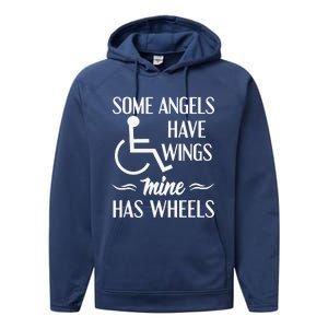 Some Angels Have Wings Mine Has Wheels Special Needs Performance Fleece Hoodie