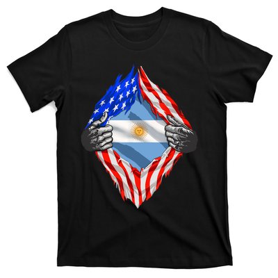 Super Argentine Heritage Argentina Roots USA Flag T-Shirt