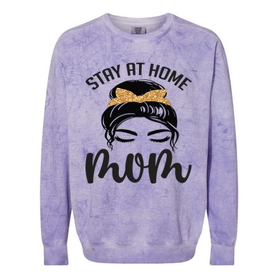 Stay At Home Mom Colorblast Crewneck Sweatshirt