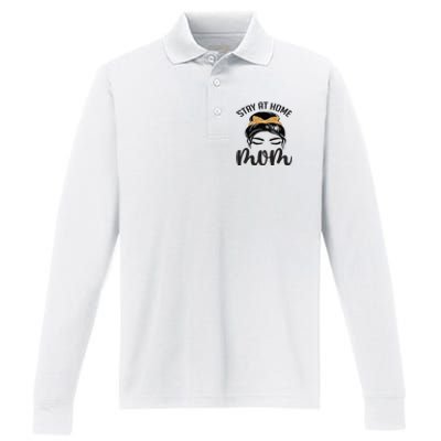 Stay At Home Mom Performance Long Sleeve Polo