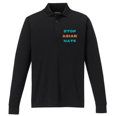 Stop Asian Hate Proud To Be Asian American Cute Gift Performance Long Sleeve Polo