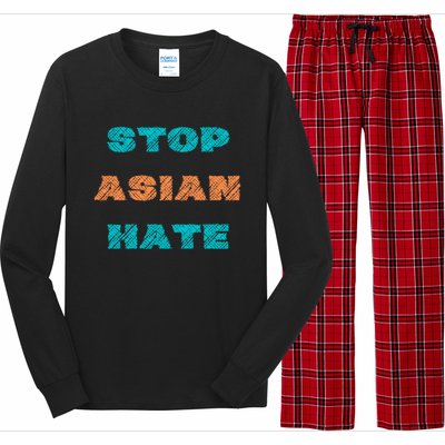 Stop Asian Hate Proud To Be Asian American Cute Gift Long Sleeve Pajama Set