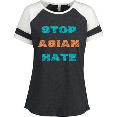 Stop Asian Hate Proud To Be Asian American Cute Gift Enza Ladies Jersey Colorblock Tee