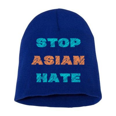 Stop Asian Hate Proud To Be Asian American Cute Gift Short Acrylic Beanie