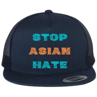 Stop Asian Hate Proud To Be Asian American Cute Gift Flat Bill Trucker Hat