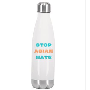 Stop Asian Hate Proud To Be Asian American Cute Gift Stainless Steel Insulated Water Bottle