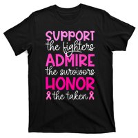 Support Admire Honor Breast Cancer Awareness Gift T-Shirt