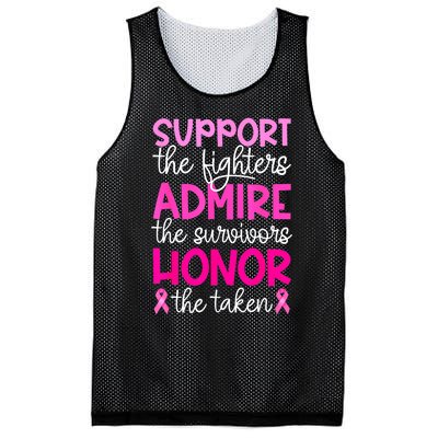 Support Admire Honor Breast Cancer Awareness Gift Mesh Reversible Basketball Jersey Tank