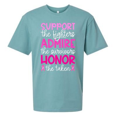 Support Admire Honor Breast Cancer Awareness Gift Sueded Cloud Jersey T-Shirt