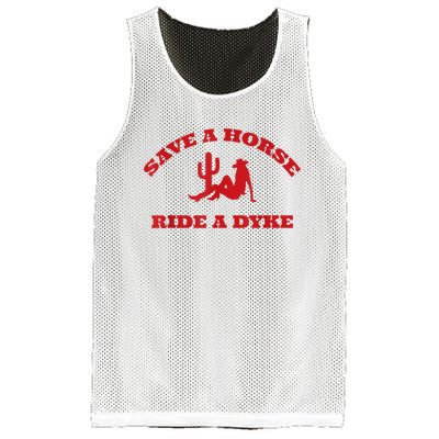 Save A Horse Ride A Dyke Mesh Reversible Basketball Jersey Tank