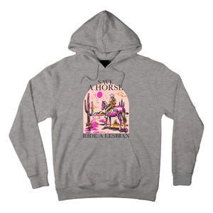 Save A Horse Ride A Lesbian Cowboy Lgbtq Western Retro Tall Hoodie