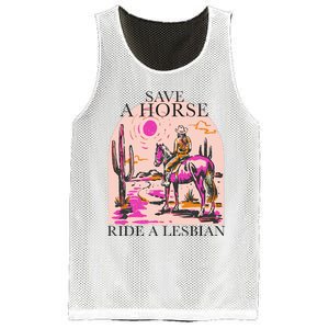 Save A Horse Ride A Lesbian Cowboy Lgbtq Western Retro Mesh Reversible Basketball Jersey Tank