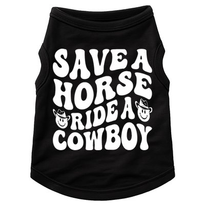 Save A Horse Ride A Cowboy Oversized Western Doggie Tank