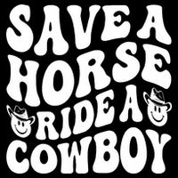 Save A Horse Ride A Cowboy Oversized Western Cooling Performance Crew T-Shirt