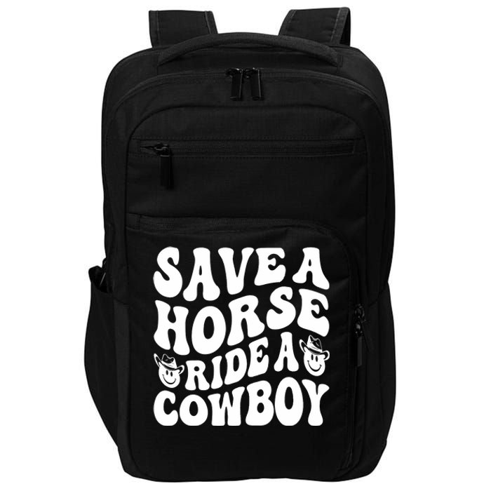 Save A Horse Ride A Cowboy Oversized Western Impact Tech Backpack