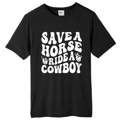 Save A Horse Ride A Cowboy Oversized Western Tall Fusion ChromaSoft Performance T-Shirt