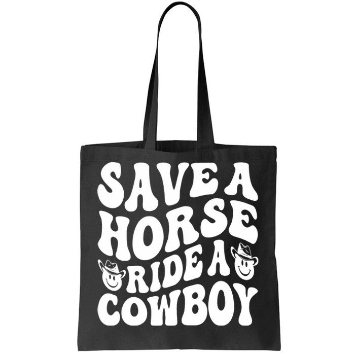 Save A Horse Ride A Cowboy Oversized Western Tote Bag