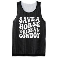 Save A Horse Ride A Cowboy Oversized Western Mesh Reversible Basketball Jersey Tank