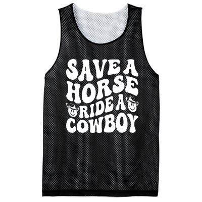 Save A Horse Ride A Cowboy Oversized Western Mesh Reversible Basketball Jersey Tank