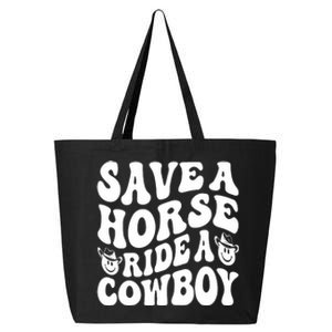 Save A Horse Ride A Cowboy Oversized Western 25L Jumbo Tote