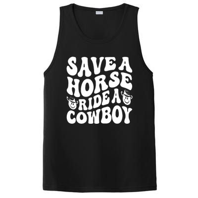 Save A Horse Ride A Cowboy Oversized Western PosiCharge Competitor Tank