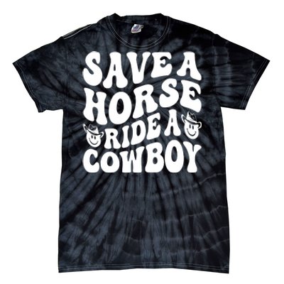 Save A Horse Ride A Cowboy Oversized Western Tie-Dye T-Shirt