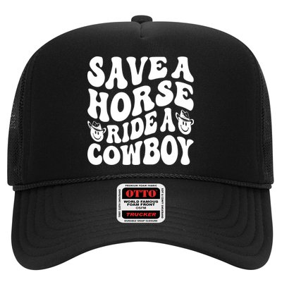 Save A Horse Ride A Cowboy Oversized Western Trucker Hat